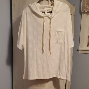 MTS White Hoodie with Short Sleeves